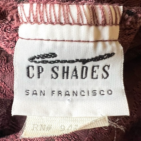 CP Shades Maroon & Black Printed Long Sleeve Button Front Shirt Women’s Medium - Picture 9 of 9